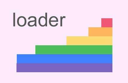 css3彩色阶梯loader动画