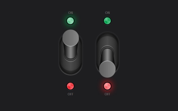 纯CSS3立体滑杆开关按钮切换效果代码