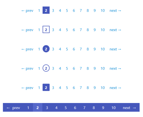 纯css3蓝色简洁的分页样式代码