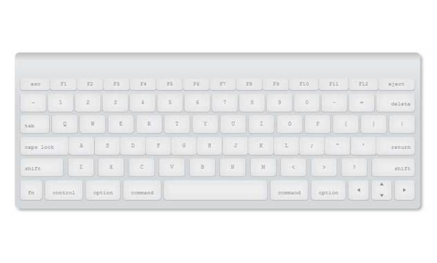 css3绘制mac电脑键盘样式代码