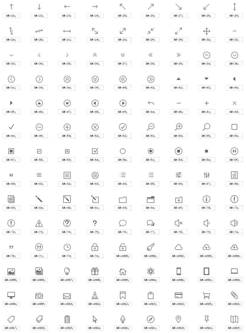 300个扁平风格的网站css3线性图标字体下载