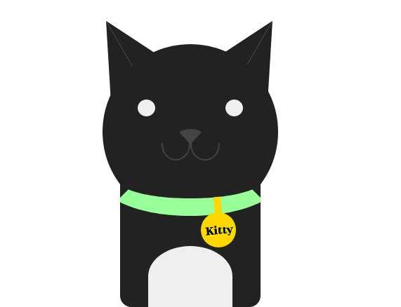 css3黑色的Kitty小萌猫