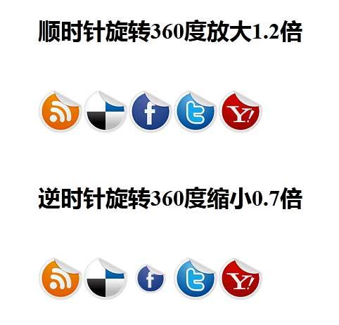 css3悬停旋转icon图标缩放特效