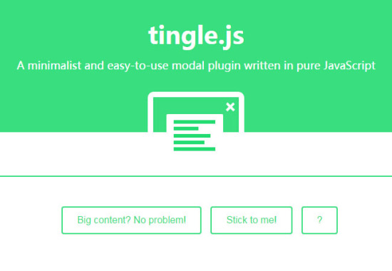 js+css3有过渡动画模态窗口插件tingle.js