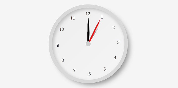 CSS3带阴影效果圆形时钟倒计时代码