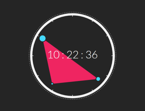 js创意刻度尺圆形数字时钟代码
