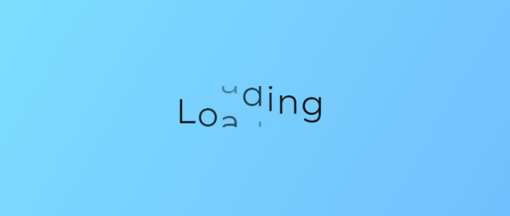 CSS3 Loading文字拆分滚动加载动画特效