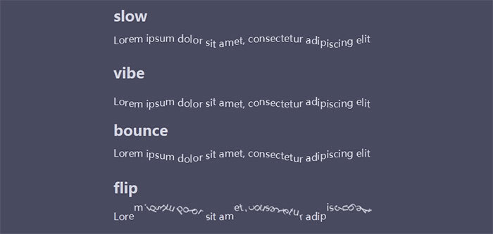 4种CSS3波浪文字动画特效