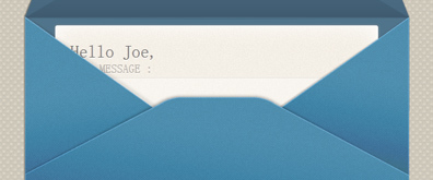CSS3实现动态信封折叠留言样式