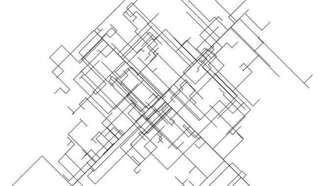 黑色线条图像canvas特效