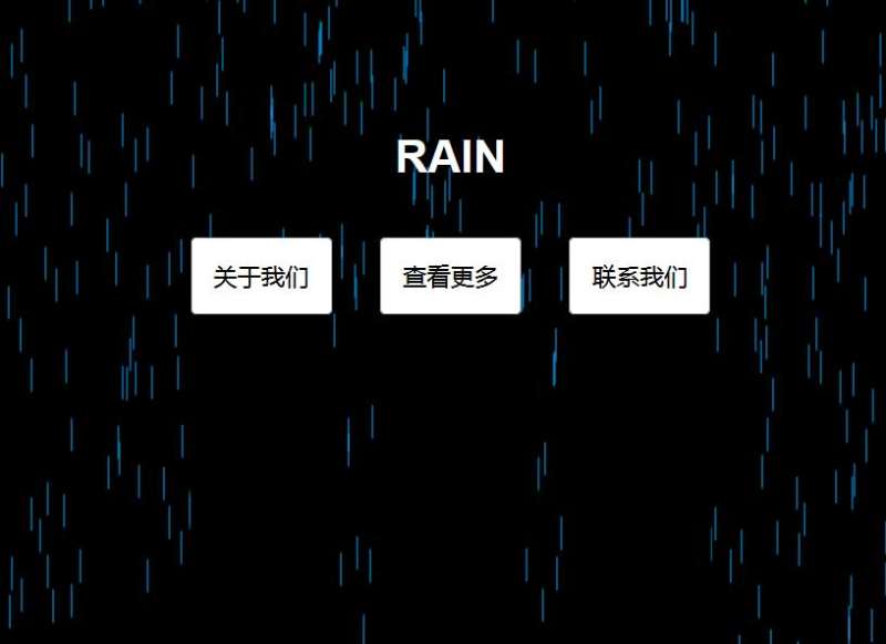 透明的下雨滴背景动效