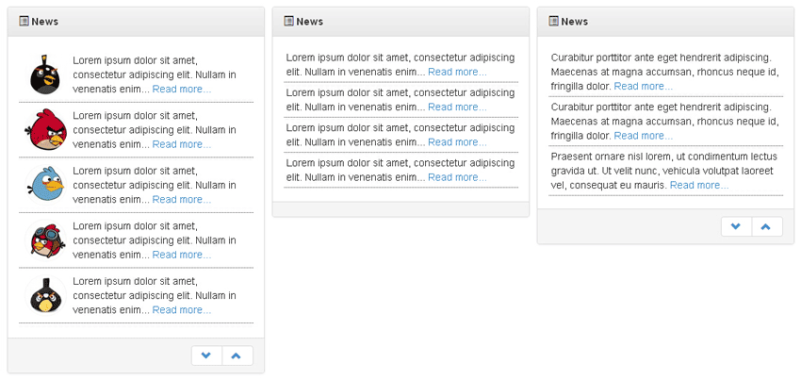 jQuery Bootstrap响应式新闻列表文字上下滚动特效