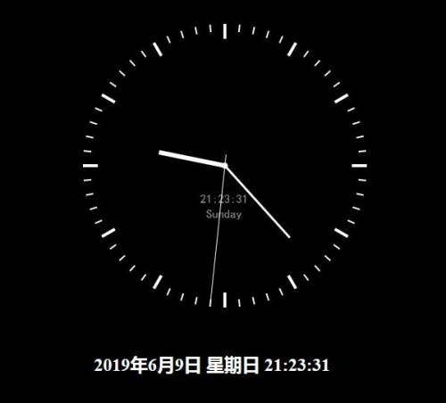canvas简洁的虚线时钟
