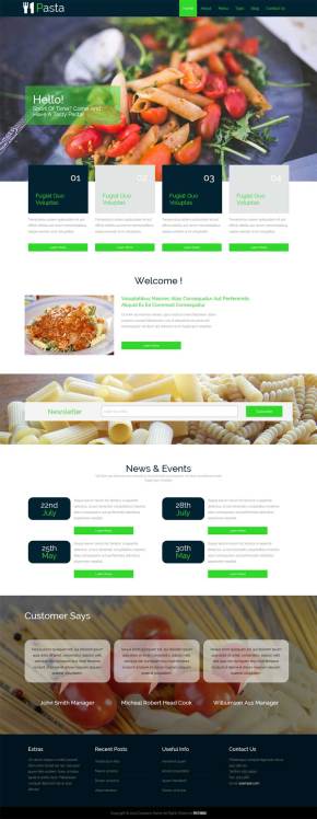 大气的Pasta意大利面餐厅网站模板html整站下载