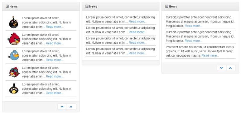 jQuery Bootstrap响应式新闻列表文字上下滚动特效