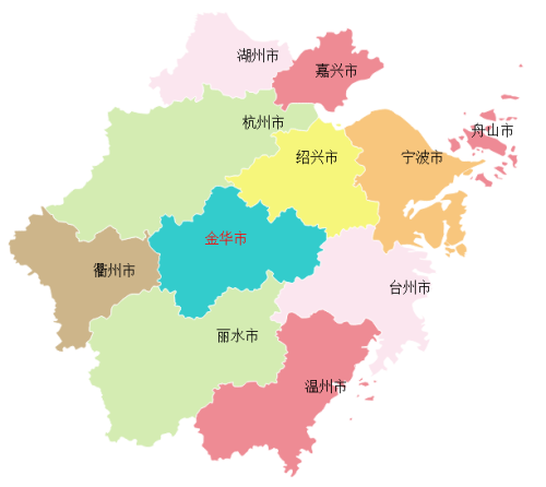 html5 svg浙江地图map省市地区代码