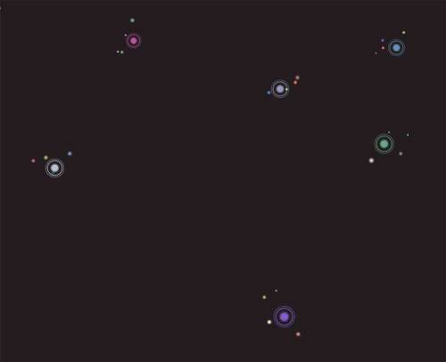 html5 canvas卫星粒子碰撞动画特效