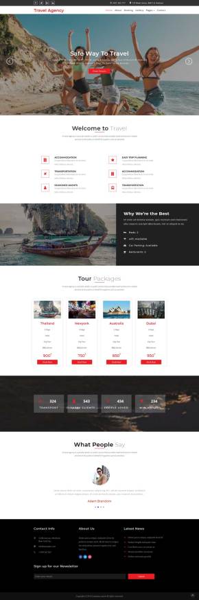 响应式的旅行社服务网站模板