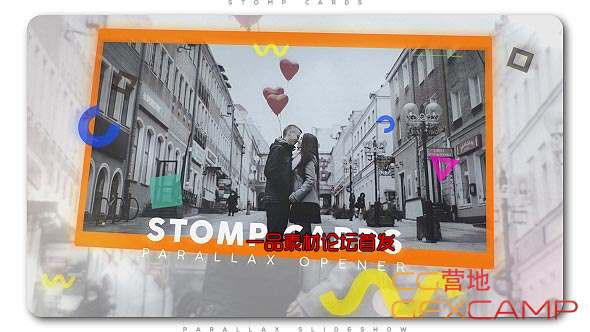 AE模板-空间感快闪视频片头 Stomp Cards