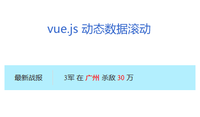 vue.js动态数据的文字滚动公告代码