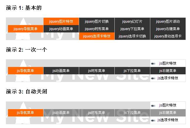 jquery导航菜单制作类似选项卡切换的侧边浮动导航条