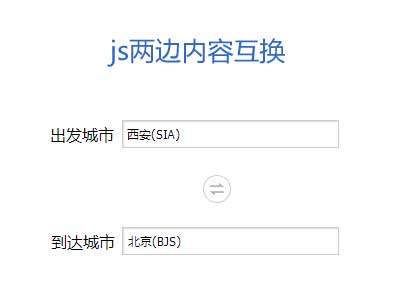 js表单文本框内容互换效果代码