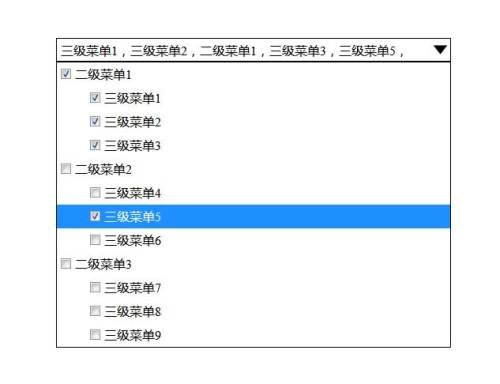 jQuery下拉式复选框