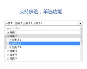 jQuery树形下拉框菜单选择插件