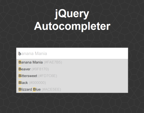 jquery autocomplete类似百度搜索框自动提示插件