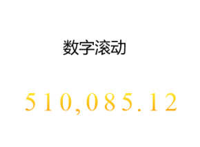 jQuery数字变化滚动效果代码