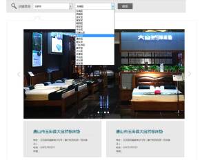 jQuery城市关联店面查询表单页面代码
