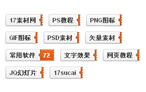 jQuery文字标签滑动显示标签数量代码