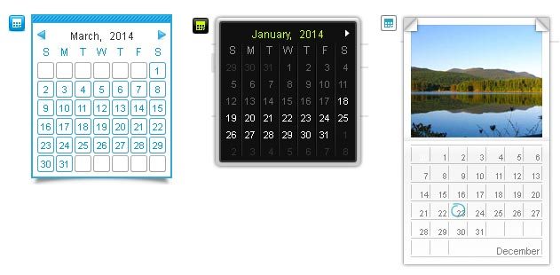 三款漂亮的js日历控件下载