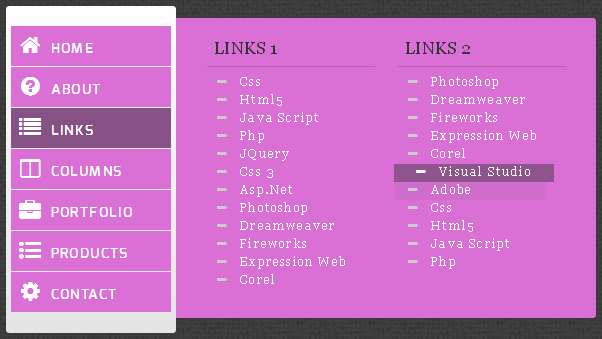 jQuery hover鼠标悬停事件侧边导航菜单结合css3动画弹出菜单信息(不兼容IE6/7)