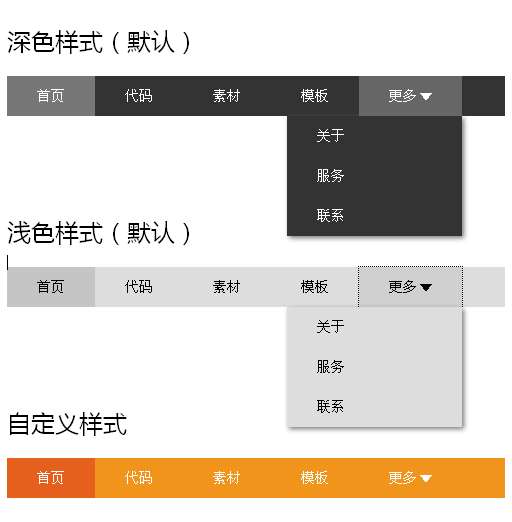 jquery响应式导航菜单支持手机导航菜单代码