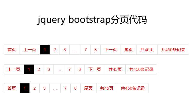 jQuery bootstrap自定义的分页插件