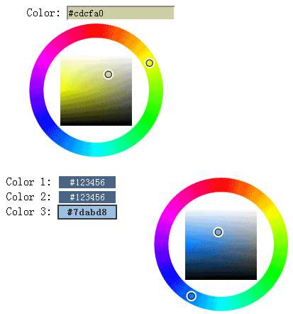 jQuery颜色选取器插件input获取value值的html颜色选择器