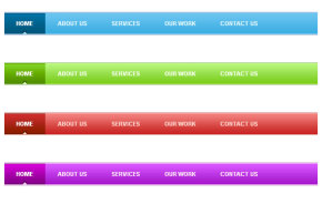 4种彩色渐变的div css导航条样式（附PSD文件）