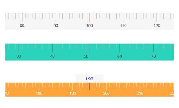 js滑块刻度尺插件