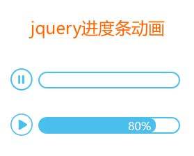 jQuery带开关控制的进度条动画代码