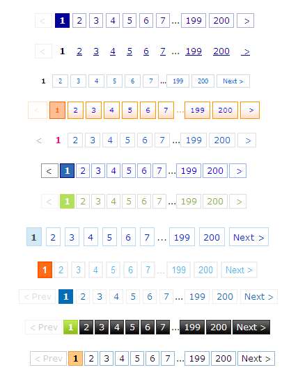 div css样式表制作24款css分页样式