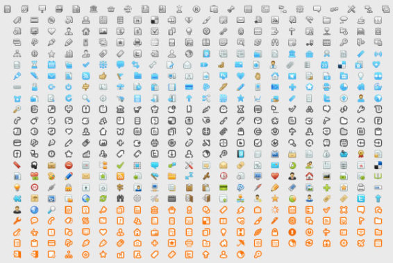 500个单色网页小图标_png图标下载