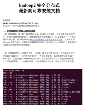 hadoop2完全分布式及整合hba&lt;x&gt;se0.96安装文档 中文PDF