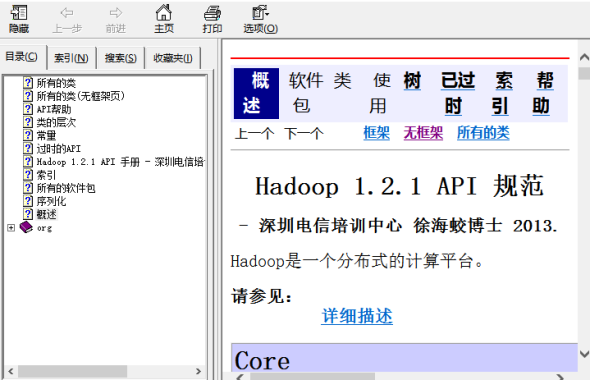 Hadoop 1.2.1 API 规范 中文CHM