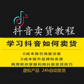 2019抖音电商运营淘客视频教程新手入门抖商营销教程卖货引流技巧