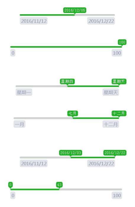 jQuery滑动拖动设置时间日期范围选择器代码