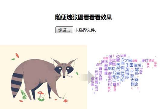 jQuery上传图片生成文字标签云代码