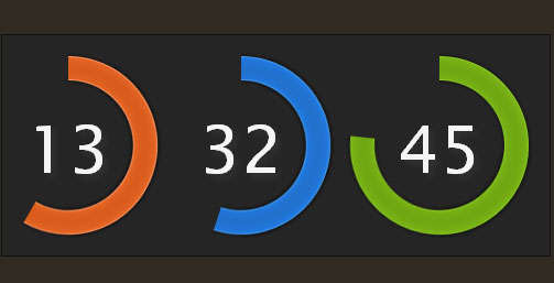 jquery.tzineClock时钟表插件彩色圆形的时分秒的时钟表走动