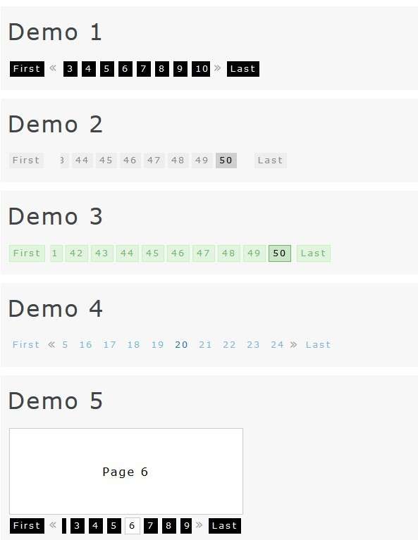 jQuery paginate分页导航插件ajax分页代码