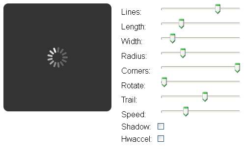 jQuery.spin.js自定义页面加载Loading动画代码